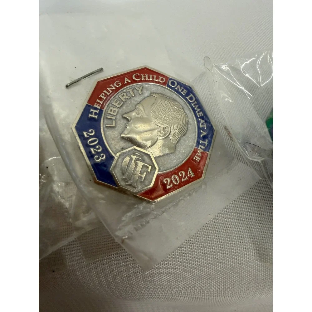 March of Dimes Helping a Child One Dime at a Time Lapel Pin Set 2018-2025 4pc